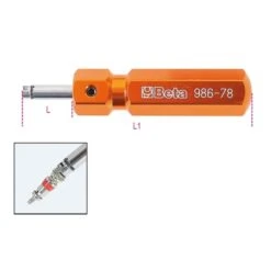 Beta 986 78 Ventielschroevendraaier | Lang Model [009860078] -Beta Verkoopwinkel Beta 986 78 009860078 ext 3